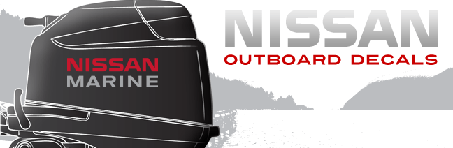 Nissan outboard motor decal
