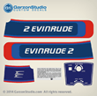 Outboard decals 2hp horsepower 1976 EVINRUDE 2 HP decal set