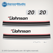 1985 Johnson 20 hp 20hp decal set 85 0393819