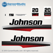 1997 1998 johnson outboard 20 hp decal set decals 0343188 0343190 0343192 20hp 0343189 0343190, 0343191 

