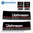 johnson outboard 225 VRO V6 black decals