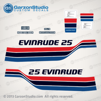 1977 Evinrude 25 hp decal set Decal kit for evinrude from the mid 70's 1977 25 hp 77 EVINRUDE 1977 25702H, 25702S, 25703H, 25703S, 25752H, 25752S, 25753H, 25753S, 35702C, 35702H, 35703C, 35703H, 35752C, 35752H, 35753C, 35753H MOTOR COVER 0207883 0207867 0207868 281092 0281092 281093 0281093 electronic start