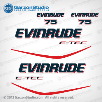 2004-2009 Evinrude 75 hp decal set white models
2004 2005 2006 2007 2008 and 2009
0215665 EVINRUDE decal - Rear,
0215545 EVINRUDE decal - Front,
0215547 EVINRUDE E-TEC decal - Port,
0215546 EVINRUDE E-TEC decal - Starboard,
0215559 STRIPE Port,
0215560 STRIPE Starboard,
0215811 75 HP decal Front,
0215812 75 HP decal Rear,
0351222 SALTWATER EDITION decal - Port,
0351237 SALTWATER EDITION decal - Starboard,
E75DPLSOR,E75DPLSOR,E75DSLSCS,E75DSLSEC,
