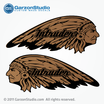 Indian head Decals for Indian Motorcycles