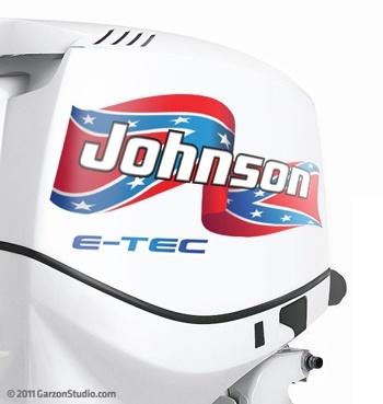 Johnson outboards Rebel Flag decal