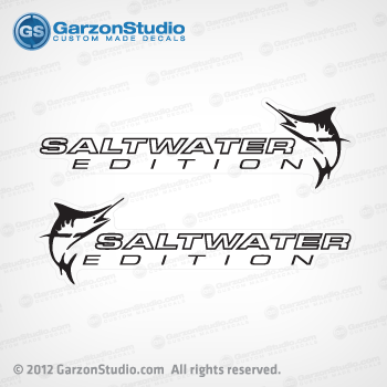 Johnson evinrude saltwater edition decal set, 0351222 SALTWATER EDITION - Port 
0351237 SALTWATER EDITION - Stbd