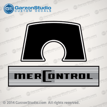 mercury mercontrol  merc mer control box  decals control decal set sticker kit 1960 1961 1962 gray