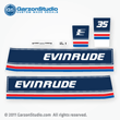 evinrude outboard decals 1983 35 hp thirty five horse power