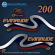 1999 2000 Evinrude Outboard decals 225 hp 200hp horsepower ficht direct fuel injection decal set