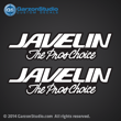 Javelin The Pros Choice Boat Decal set DECALS stickers