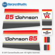 Johnson 1979 85 hp decal set V4 Magflash CD sticker kit replica