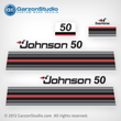 1982 Johnson 50 hp decal set mid 70's