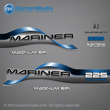 1996 1997 1998 Mariner 225 hp MAGNUM EFI 3.0 litre Decal set Blue decals