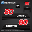 1990 1991 1992 1993 1994 1995 1996 2002 - early Tohatsu 80hp Decal set M80A decal set