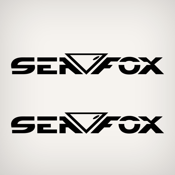 Sea Fox Boat Decal Set Logo - Die Cut Sticker