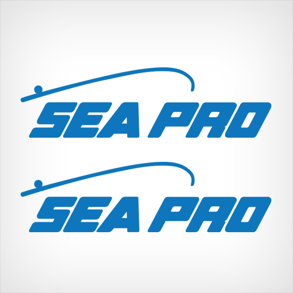 Fishing Rod- Sea Pro Boats Logo Decal Set - Sea-Pro Stickers