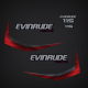 2015 Evinrude 115 hp Decal Set E-TEC Graphite Models *