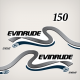 1999 Evinrude 150 hp Ficht Fuel Injection decal set white models