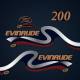 1999 2000 Evinrude 200 hp Ficht Direct Fuel Injection decal set