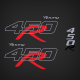 SILVER Red 
BLACK R DECALS
2018 2019 2020 2021 2022 2023 2024 Mercury Racing 450R 4S 4.6L V8 450HP 450 
8M0159581 DECAL SET Top Cowl 
8M0159923 Accent Panel Rear 
8M0159582 REAR 
8M0149565 Black Devil Eye or Graphite Grey 
8M0147920 Silver C