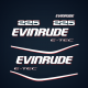 2009-2013 Evinrude 200 hp E-TEC Decal Set blue engines