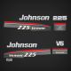 1997 1998 Johnson 225 hp Venom Decal set 0439558, 0439641

Models
J225STLECE 1998