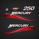 2003 2004 2005 2006 Mercury 250 hp decal set Red