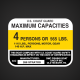 268 Stratos OMC Boat Capacity decal