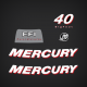 2006 2007 2008 2009 2010 2011 2012 Mercury 40 hp Big Foot EFI Fourstroke decal set