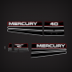 1994-1995 Mercury 40 Hp Decal Set Design I 824093A94