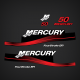 2002 2003 2004 Mercury 50 hp fourstroke EFI Decal Set 883525A02 
4 cylinder outboard
4 stroke engine cover