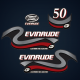 1999 2000 Evinrude 50 hp 4 Stroke (Four Stroke) decal set 5031142