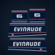 1992-1996 Evinrude 6 hp Decal Set
