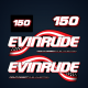 1999-2000 Evinrude hp Ficht Ram Fuel Injection Stars and Stripes Decal Set