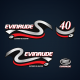 1999 2000 Evinrude 40 hp 4 Stroke (Four Stroke) decal set 5031142