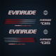 2004-2005 Evinrude 135 hp Direct Injection Decal Set Blue Models