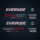 2004-2005 Evinrude 100 hp Direct Injection Decal Set Blue Models *