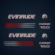 2006 Evinrude 150 hp Direct Injection Decal Set Blue Models