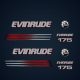 2006 Evinrude 175 hp Direct Injection Decal Set Blue Models