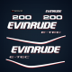 2009 2010 2011 2012 2013 Evinrude 200 hp E-TEC Decal Set blue engines *