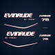 2009 2013 Evinrude 75 hp Decal Set E-TEC Blue Models
horsepower ETEC Motor outboards decals
09 E75DPLSEE
2010 E75DPLISF E75DPLISD
2011 E75DPLIIS
2012 E75DPLINC
13 E75DSLAAA
0215536
0215664
0215542
0215541
0215880
0215881
0215661
0215539
021