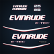 2009-2013 EVINRUDE 25 HP DECAL SET E-TEC WHITE MODELS 75 FOR 2009 TO 2013 MOTOR OUTBOARDS MADE BLUE 0215776 PORT 0215777 STBD 0215876 STRIPE 0215877 STARBOARD. 0215775 FRONT 0215805 FRONT/REAR 0215896 APPROVED SALTWATER DECALS & SIDE REAR E25DELSES E25DPL