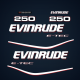 2009-2013 Evinrude 250 hp E-TEC Decal Set - Blue engines *