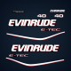 2009-2014 Evinrude 40 hp E-TEC Decal Set BLUE cover *