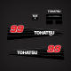 2002 and earlier Tohatsu 9.9 hp decal set 3M3S87801-0, 3M4S87801-0