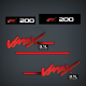 1998-2005 Yamaha 200 hp VMAX decal set