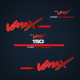 1998-2005 Yamaha 150 hp VMAX OX66 Fuel Injection Decal Set 