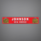 Johnson sea horse sticker replica for 1940 2.5 hp HS10, HS15, HA10, HA15 outboards
You get (1) Johnson sea horse decal
Reads:
JOHNSON
SEA HORSE
PATENTS AND TRADE MARK REG. IN U.S.A. AND PRINCIPAL FOREIGN COUNTRIES MADE IN U.S.A.
