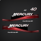 2002 2003 2004 2005 MERCURY Outboards 40 hp decal set 37-883524A05 Red Outboard motor engine cover top cowl Four Stroke EFI Electronic Fuel Injection