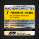 4X4 EDGEWATER POWER BOATS Capacity decal
MODEL 188CC sticker label plate
U.S. COAST GUARD
MAXIMUM CAPACITIES 
7 PERSONS OR 1155 LBS. 
2100 LBS, PERSONS, MOTOR, GEAR
150 HORSEPOWER MOTOR
THIS BOAT COMPLIES WITH U.S. COAST GUARD SAFETY STANDARDS IN E